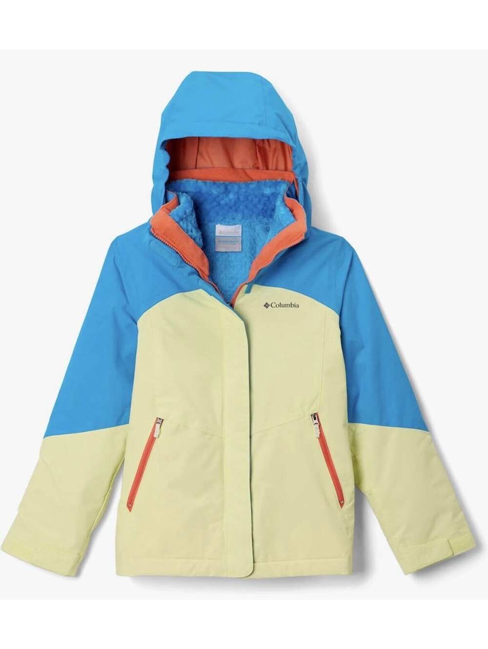 Columbia Bugaboo III Fleece Interchange Jacket Youth XXS Yellow/Blue NWT $120